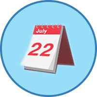 Kalender rundes Symbol