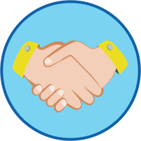 Schüttelnde Hände Symbol