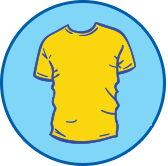 Gelbes T-Shirt Symbol
